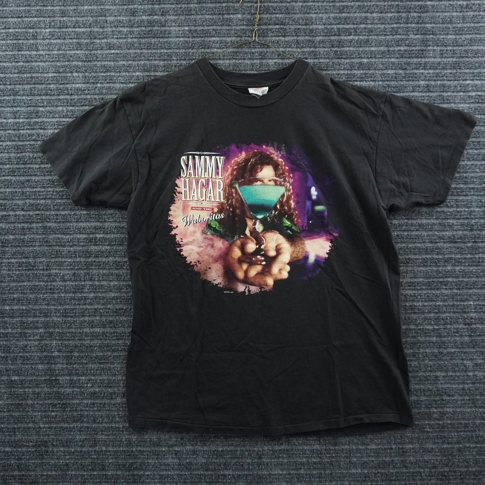 Oneita Sammy Hagar Graphic T-Shirt Mens XL Black Vintage 90s Red Voodoo